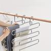 2pcs Tainless Steel Pants Hangers - Space-Saving Foldable Jeans and Trousers Organizer for Closet