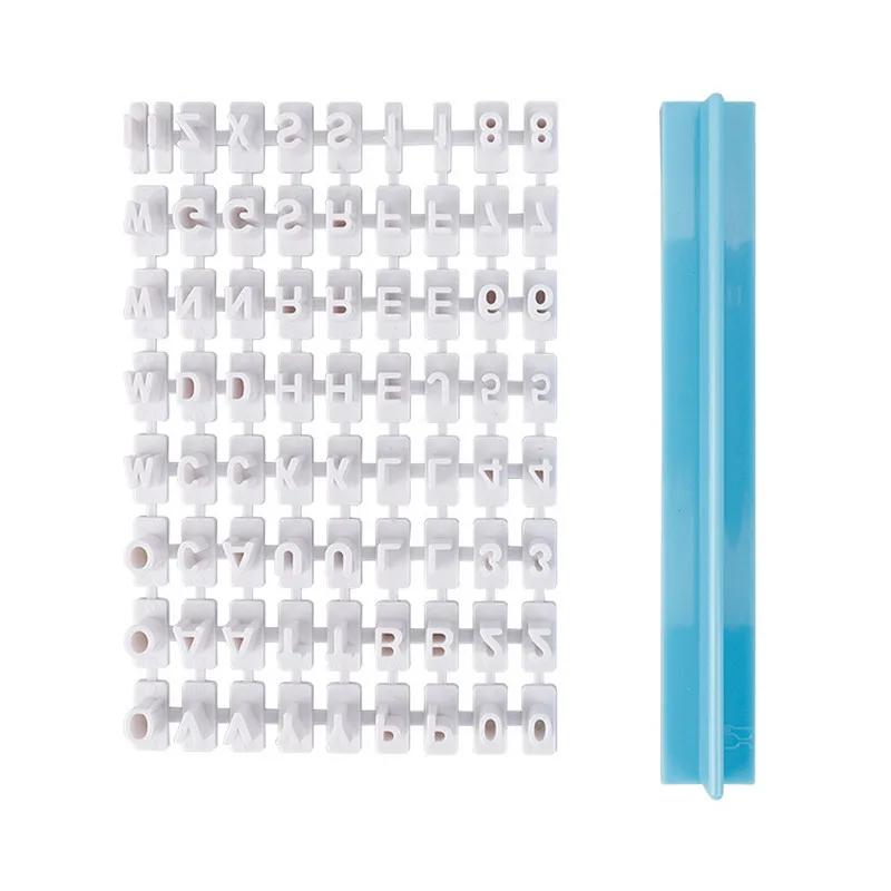 Alphabet Letter Number Cookies Press Stamp Embosser Cutters Printing Symbol Biscuit Fondant Cake Baking Mould Clay Pottery Tools