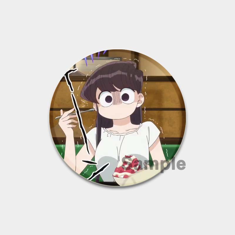 58MM Anime Komi Can T Communicate Lapel Pin Cartoon Cosplay Badge Creative Gifts Gujian Classmates Brooches Cute Pins for Backpacks