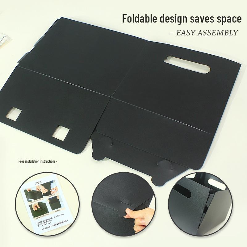 Collapsible Plastic Desktop Organizer Box for Books & Stationery