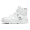 Plus Size Men's High-Top Autumn/Winter Board Shoes - Fashionable White Sneakers for Couples and Teens