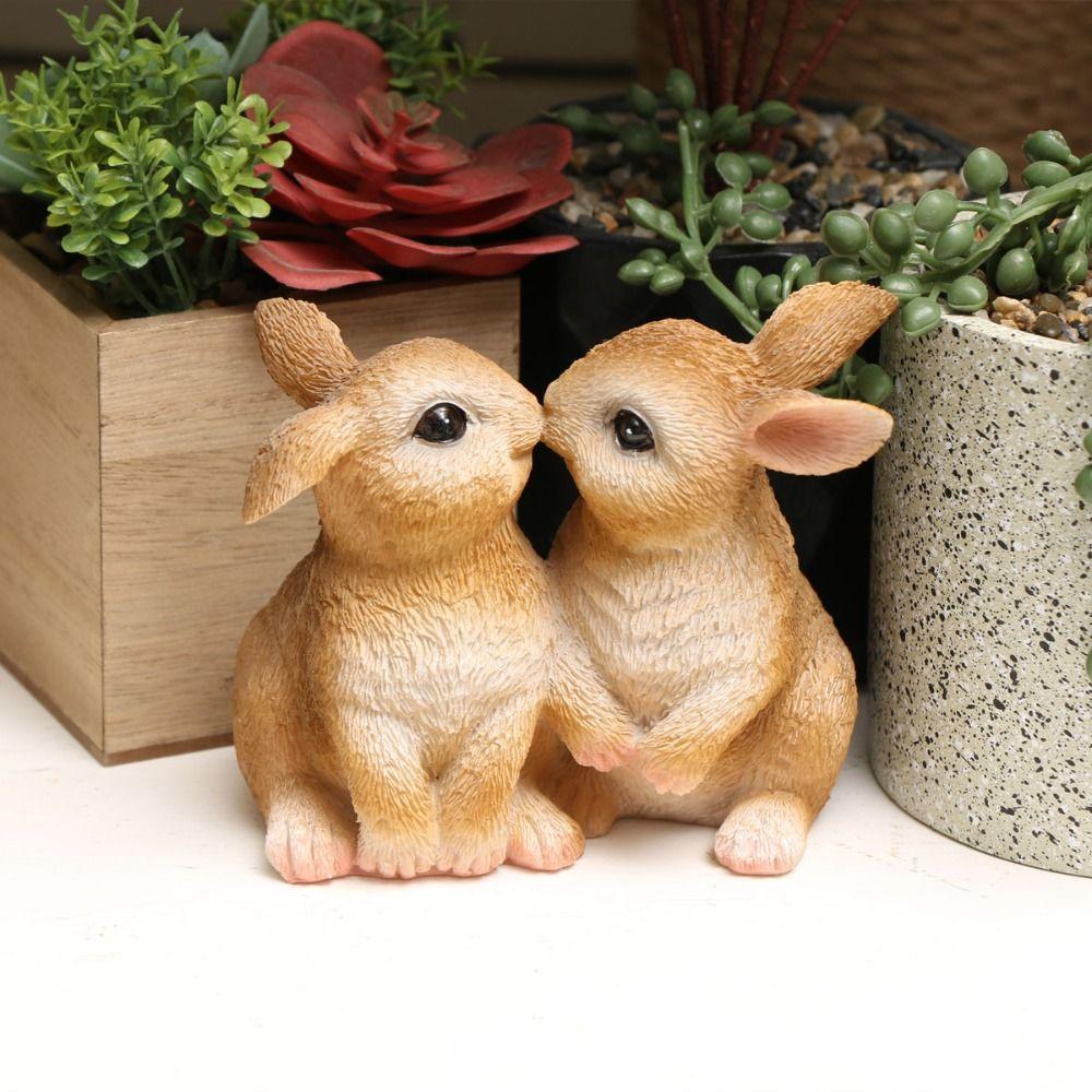 Waterproof Sculpture Resin Ornaments Cute Courtyard Accessories for Patio Balcony Yard