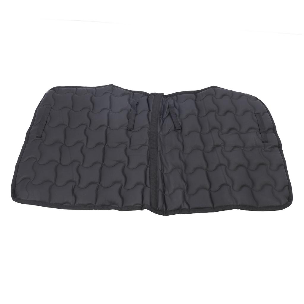 Horse Saddle Pad Breathable Abrasion Proof PU Leather Horse Saddle Cloth Riding Equipment Black