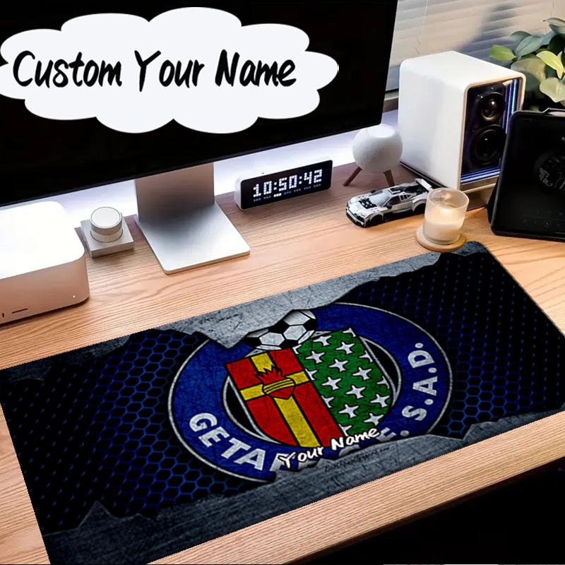 Custom Name Mouse pad Getafe Crest Design Mouse Pad Desk Mat, Non-Slip Rubber Backer Pad For Computer Notebook Gaming Mouse Pad Birthday Gift