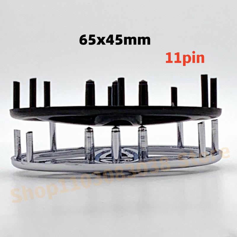 1pcs 20pcs Silver/Black 65mmx45mm Pin/Sticker  ABS Car Steering Wheel Emblem Stickers Automotive  Car Accessories 1pcs 65X45mm