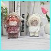 Schutzhülle für Sp Skullpanda Puppe Transparenter Tragbarer Organizer Aufbewahrungskoffer Staubschutzabdeckung Mit Silikonband