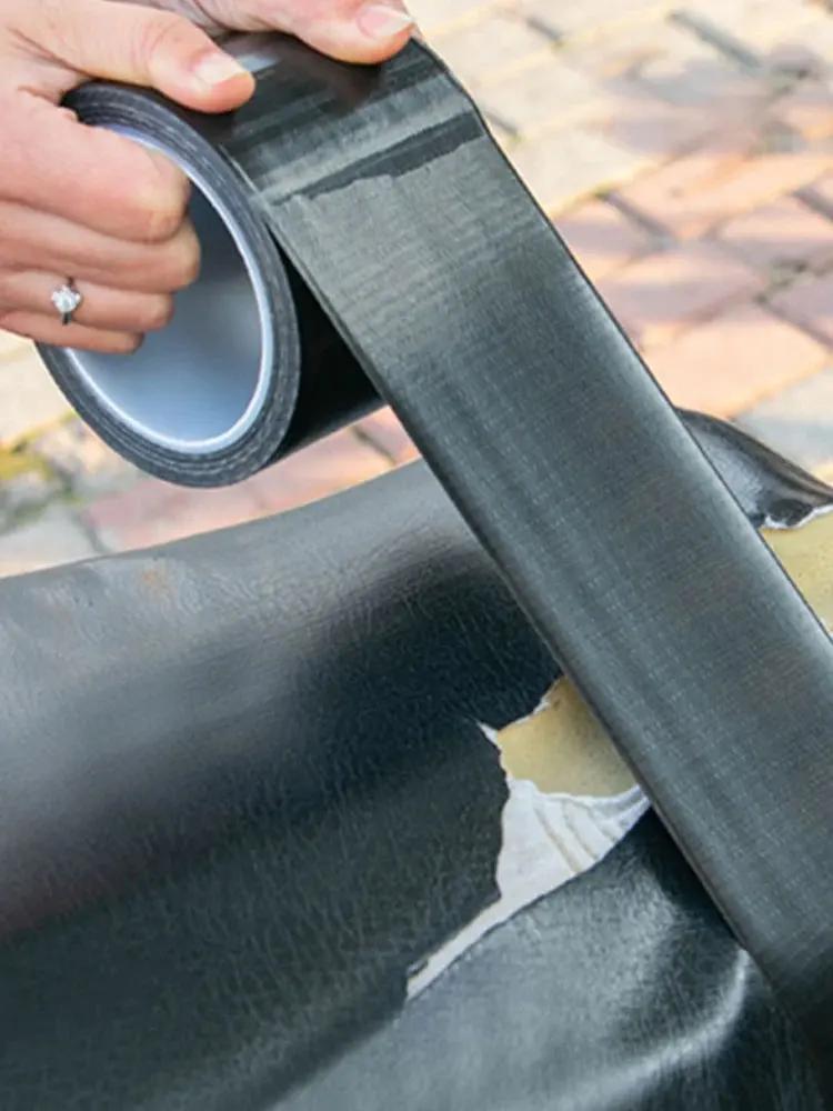 

Лента на тканевой основе, высоковязкая, многофункциональная, для подушек сидений, диванов, стульев, черная, водонепроницаемая лента для ремонта кожи чёрный