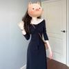French Long-sleeved Dress, Children's Early Autumn New Temperament, Advanced Sense, Waist and Thin Long Dress, Autumn and Winter Wear
