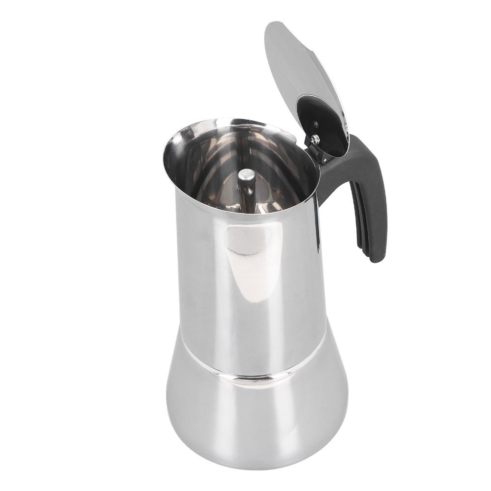 Silver Stovetop Moka Pot Stainless Steel Stovetop Espresso Maker Coffee Making