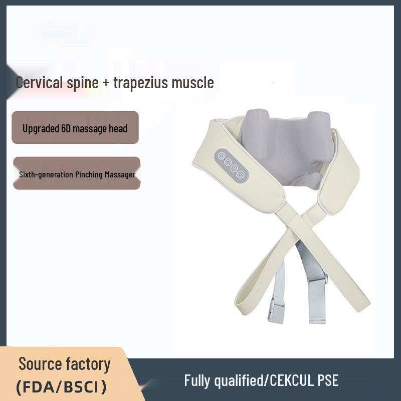 Trapezius Muscle & Cervical Spine Massager: Neck, Shoulder, and Waist Heat Massage Shawl