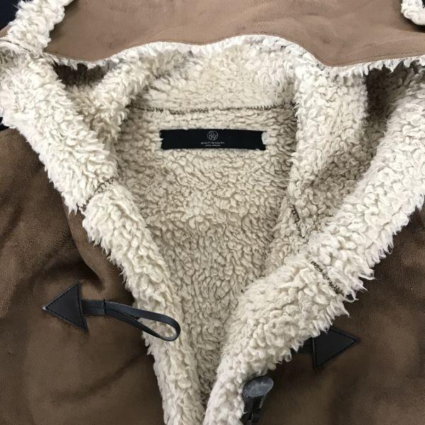 BEAUTY & YOUTH UNITED ARROWS Duffle kabát z umělé střižní vlny Hnědý M(POUŽITÝ)