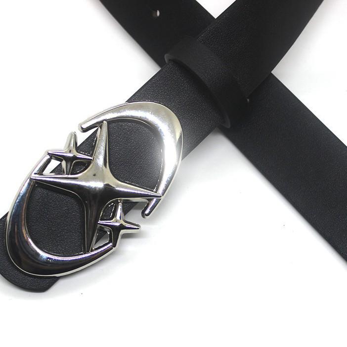 Stylish Crescent Moon & Star Leather Belt for Jeans & Skirts