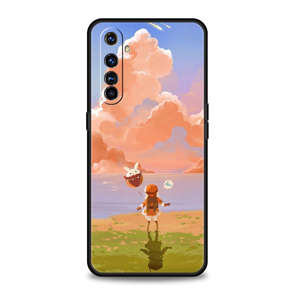 Phone Case For Realme 12 11 10 9 8 5G 7 6 GT5 GT3 GT2 Pro Plus C21 C11 C25 C35 GT Neo 2 3 3T 5 Cover Genshin Impact Landscape