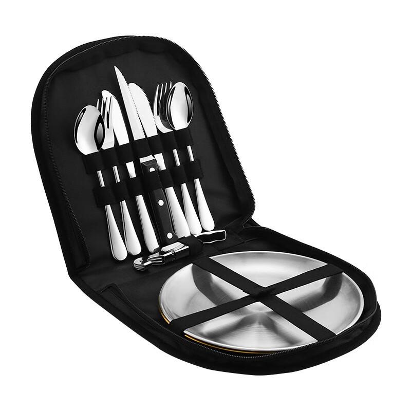 

Набор туристической посуды Junkaiwei из нержавеющей стали с портативной сумкой