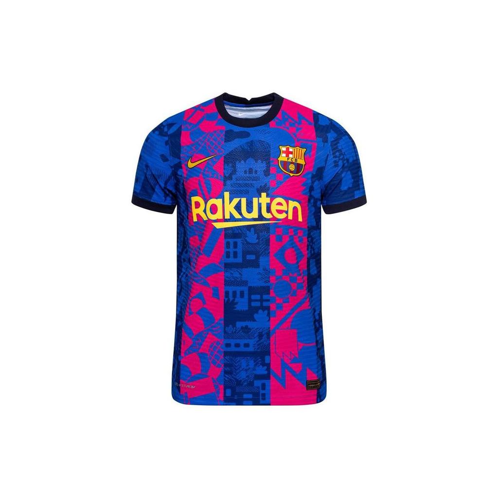 Nike Color Block Logo Letter Print Short Sleeve Soccer Shirt Men Tops Blue DB5885-406