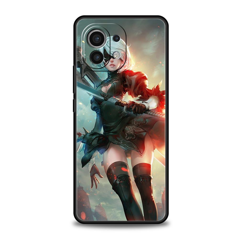 Nier Automata Cartoon Phone Case for Xiaomi Poco X3 NFC F3 M3 M4 Mi Note 10 12 11 Ultra 11T Pro 10T Lite 5G 9T 11i 11X Cover