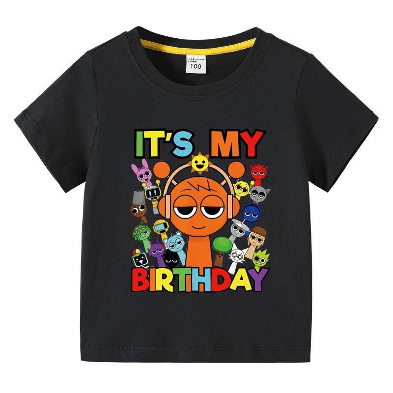 Lustige Sprunki T-Shirts Jungen Mädchen Sommer Kurzarm-T-Shirts Kinder Cartoon Incredibox Spiel Grafik-Tops Kindergeburtstagsgeschenk