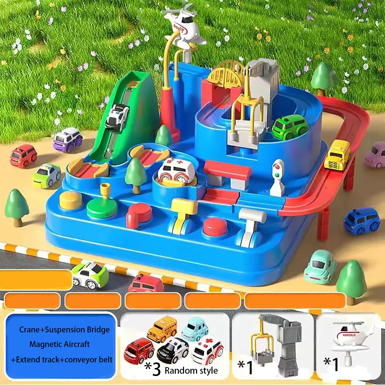 Детская рельсовая машинка Игрушечная машинка Испытание Приключение Набор рельсовых машинок Интерактивная игрушка для родителей и детей