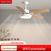 Nordic Style Ceiling Fan Light: Silent, Integrated Pendant for Living & Dining Room Ambiance