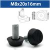 M6M8 Plastic Adjustable Foot Furniture Tables and Chairs Screw Foot Mats Cabinets Sofas Height Increasing Universal Support Pads
