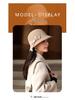 Women's Retro Black Wool Bucket Hat - Autumn/Winter Trendy Japanese Fashion.