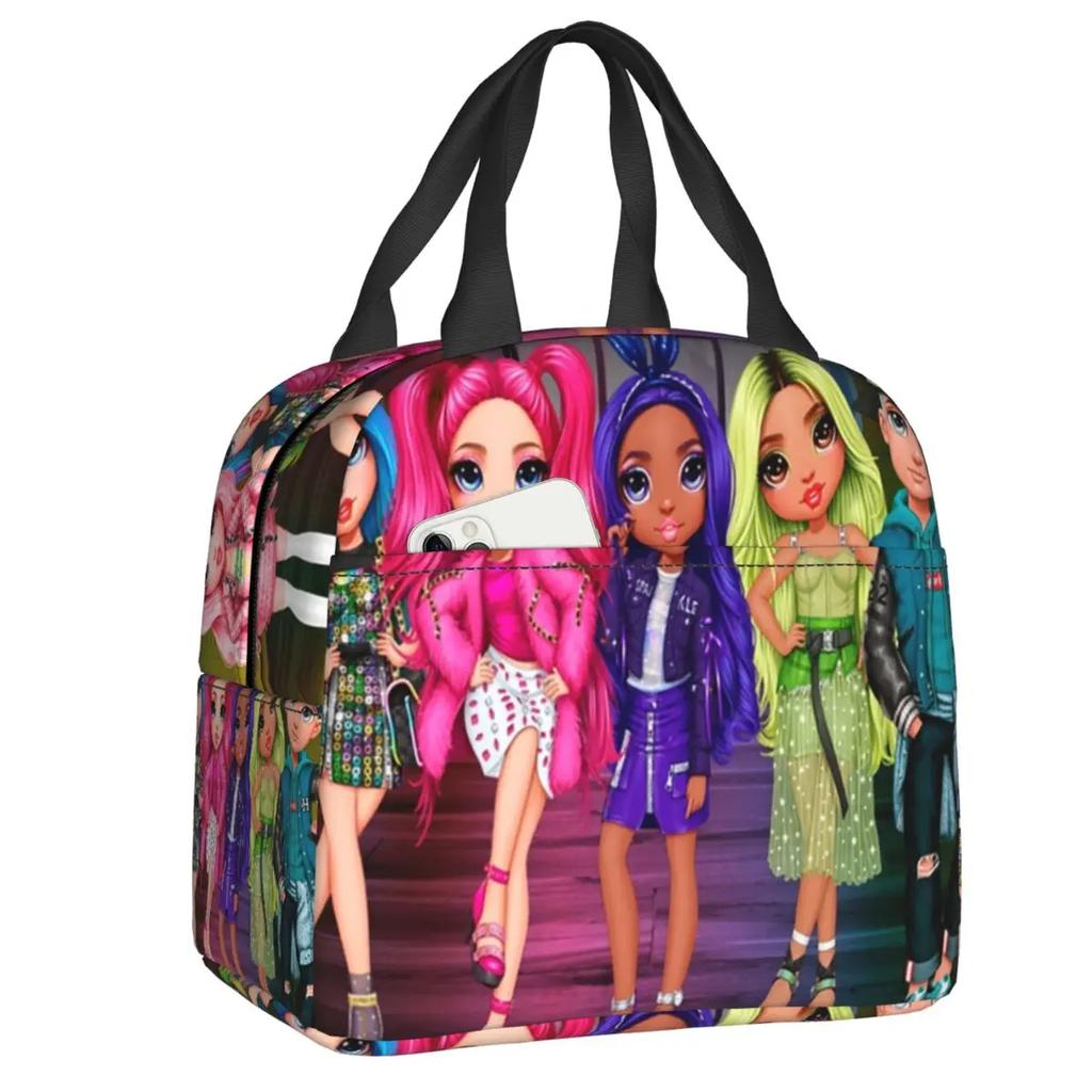 Rainbow High Isolierte Lunch-Tragetasche für Damen Sunny Madison Tragbare Kühltasche Thermische Lebensmittel-Lunchbox Outdoor Camping Reisen