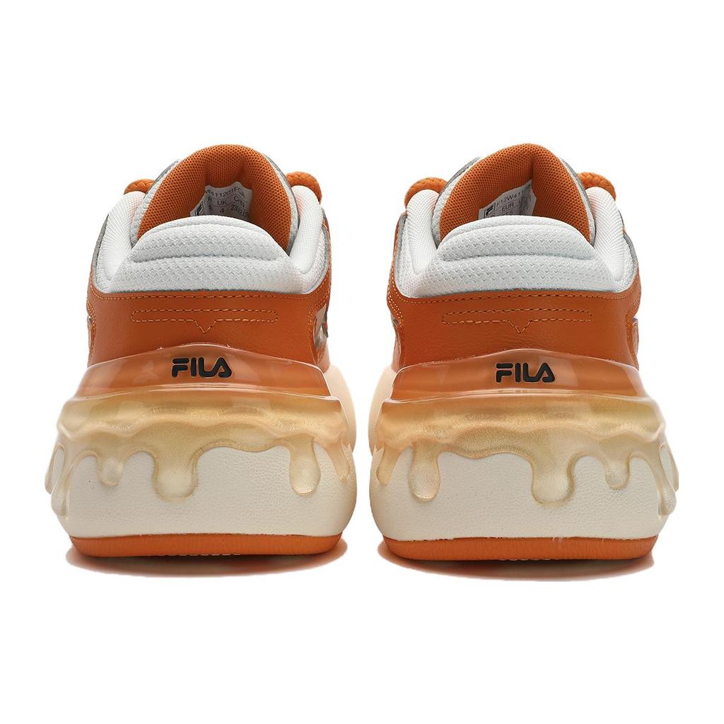 New FILA CARROT 1 Carrot Shoes Low Top Skateboard Shoes Women's Orange White F12W411201FOA