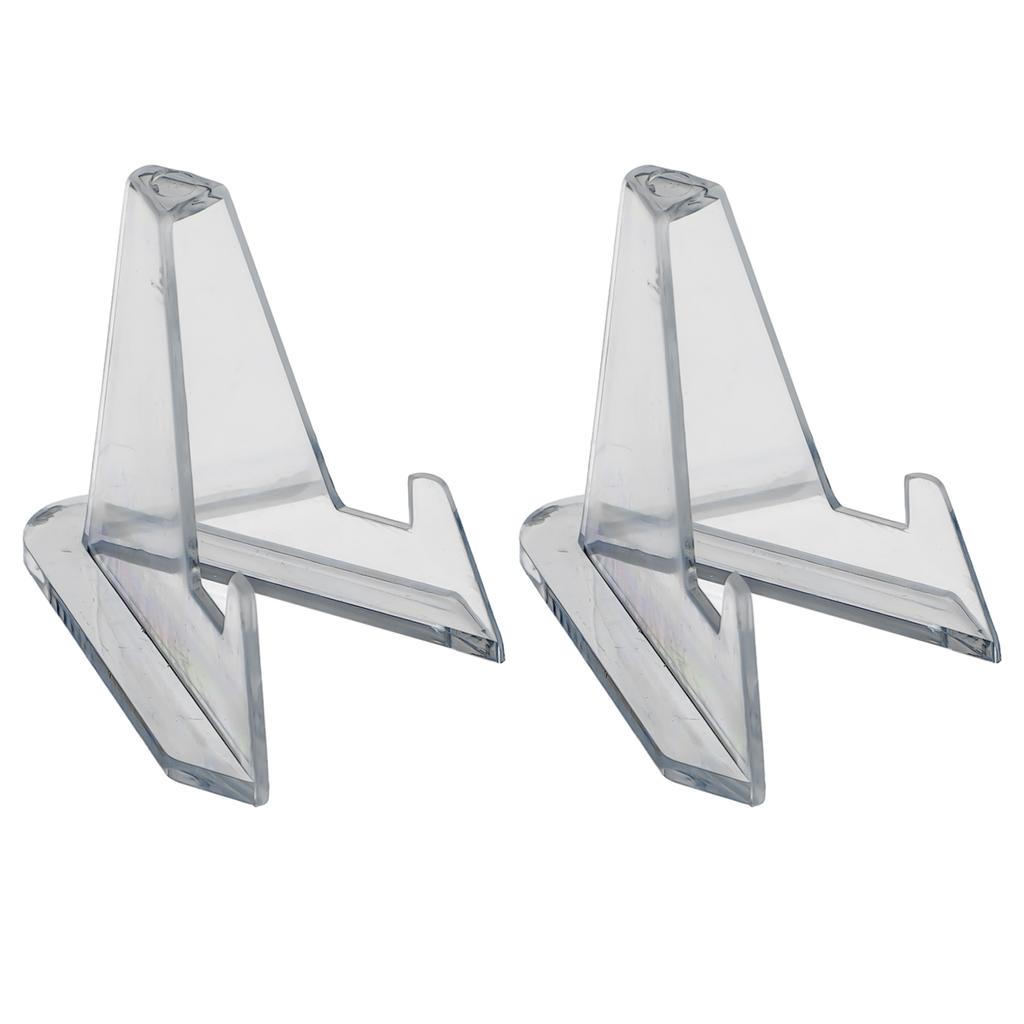 2pcs Display Stand Acrylic Material L:6.8x5.2CM S 3.6x2.7CM