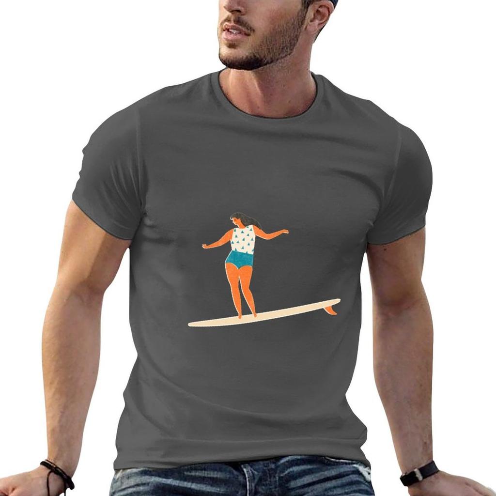 Surf girl TShirt cotton t shirt pack man t shirts cotton TShirt