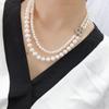 Double Layer Versatile Women's Fashion Necklace with Natural Freshwater Pearls