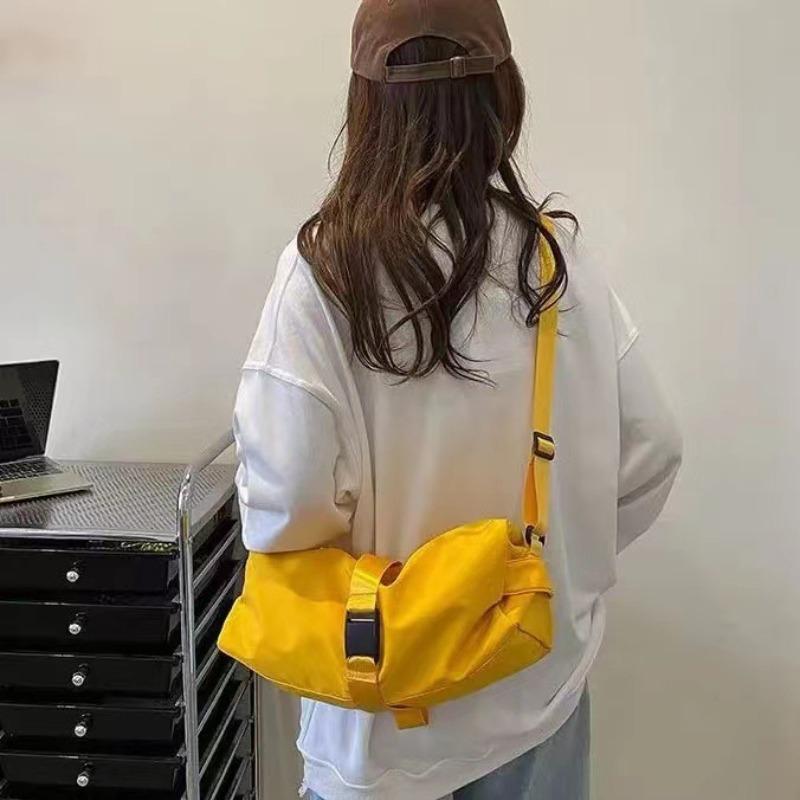 Printed logo Oxford cloth messenger bag fashion fitness bag casual shoulder large capacity commuter bag