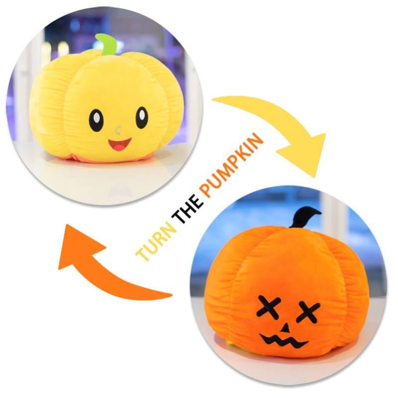 Flipping Cartoon Ghost Pumpkin Plushie Toy Cute Halloween Prank Gift Holiday