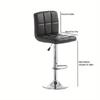 Adjustable Height Chair Swivel Chair Dining Chair Office Chair Single Chair - Metal Frame with Foot Pedal, Home&Office Furniture