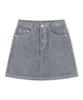 Deketeuumeon [Velvet Denim] Velvet Mini Skirt Dcsk007Fogblue