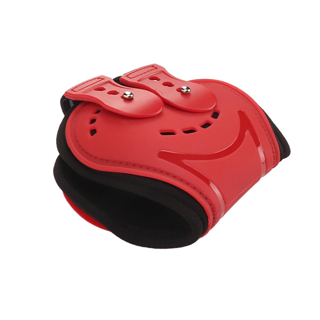 Fetlock Horse Boots Lightweight Breathable Wearproof Horse Hind Leg Boots for Horse Accessories Red