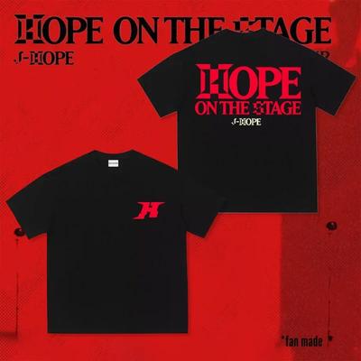 J-Hope Hope On The Stage Tour Tshirts Graphic Print T-shirts Men Women Fashion Hip Hop Cotton Tshirt Casual Short Sleeve T Shirt