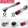85mm/100mm Torque Ratchet Wrench 72 Teeth Spanner Durable 1/4'' Socket Wrench  Vehicle Bicycle Bike