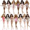 Supermodel 32Cm Doll With Fashion Swimwear Clothes 1/6 Bjd Joints Movable Dolls White Black Skin Pretty Makeup Diy Dress Up Toy