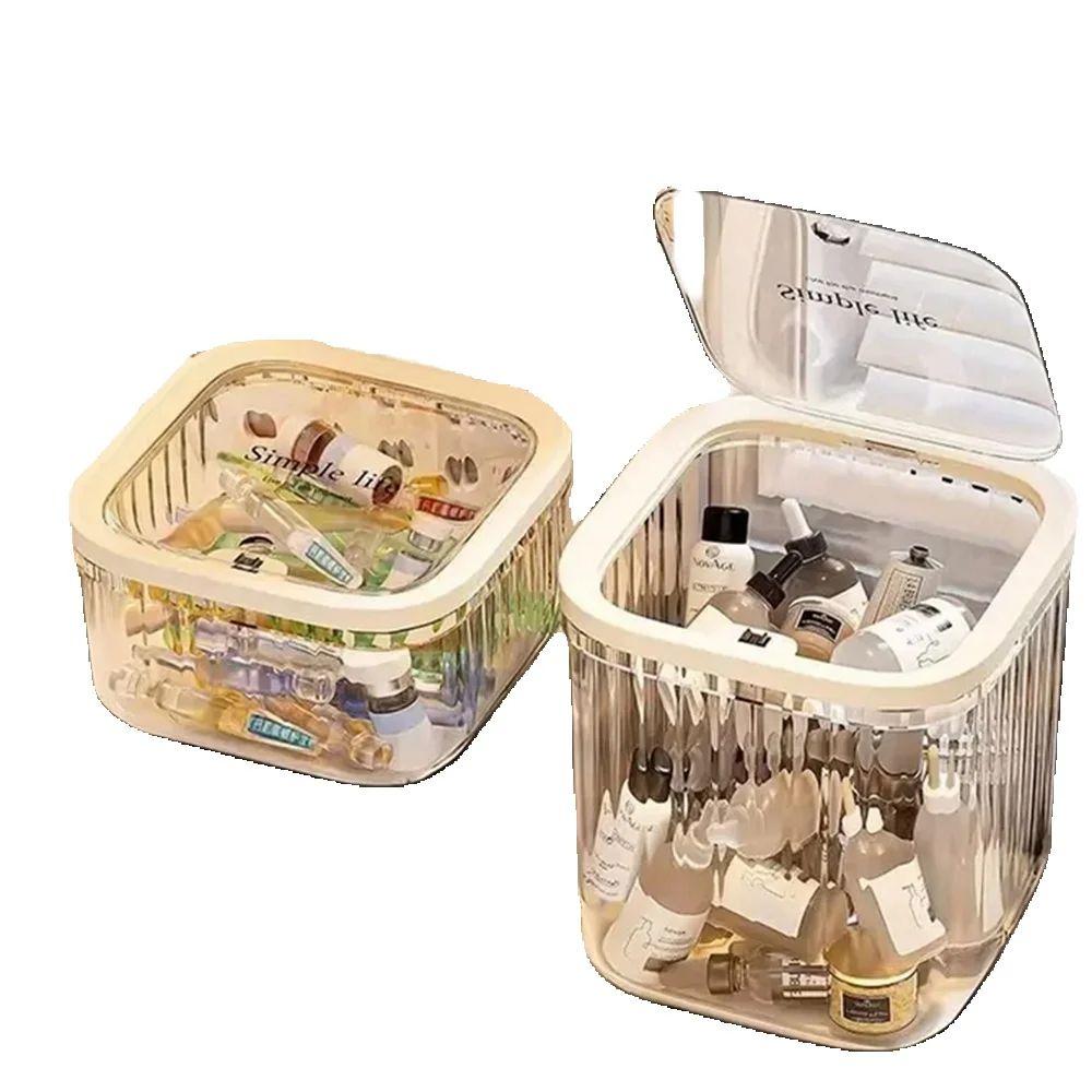 Waterproof Multifunctional Hair Accessory Organizer with Lid Pop Lid Desktop Multi-Purpose Storage for Beauty Essentials