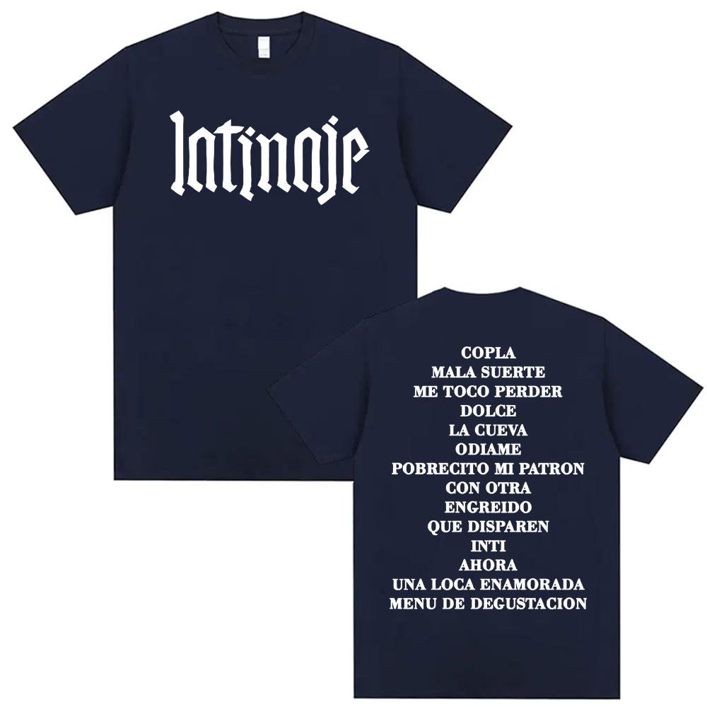 Limited Cazzu Latinaje Album Letters Print T Shirt Unisex Women Summer Tops High Quality T Shirts Casual ONeck 100 Cotton Tshirt