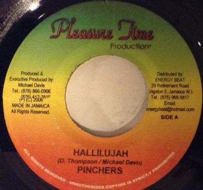 7inch Record PINCHERS  Hallilujah NONE Pleasure Time P Jamaica Reggae Ska  Dub Used