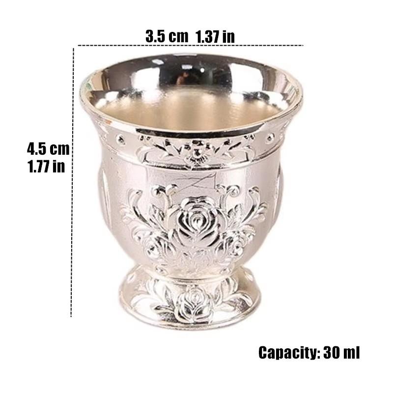 

Wine Glases, Engraved Mini Spirits Vodka Cup Liquor 30ml Retro Alloy Portable Personalized Tea Tumbler Party Wedding Decoration