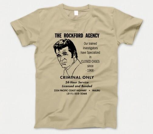 Футболка The Rockford Files Agency 568 Телешоу 1970-х Детектив Магнум Коломбо Новая M