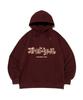Check Logo Oversized Hoodie (Wine)