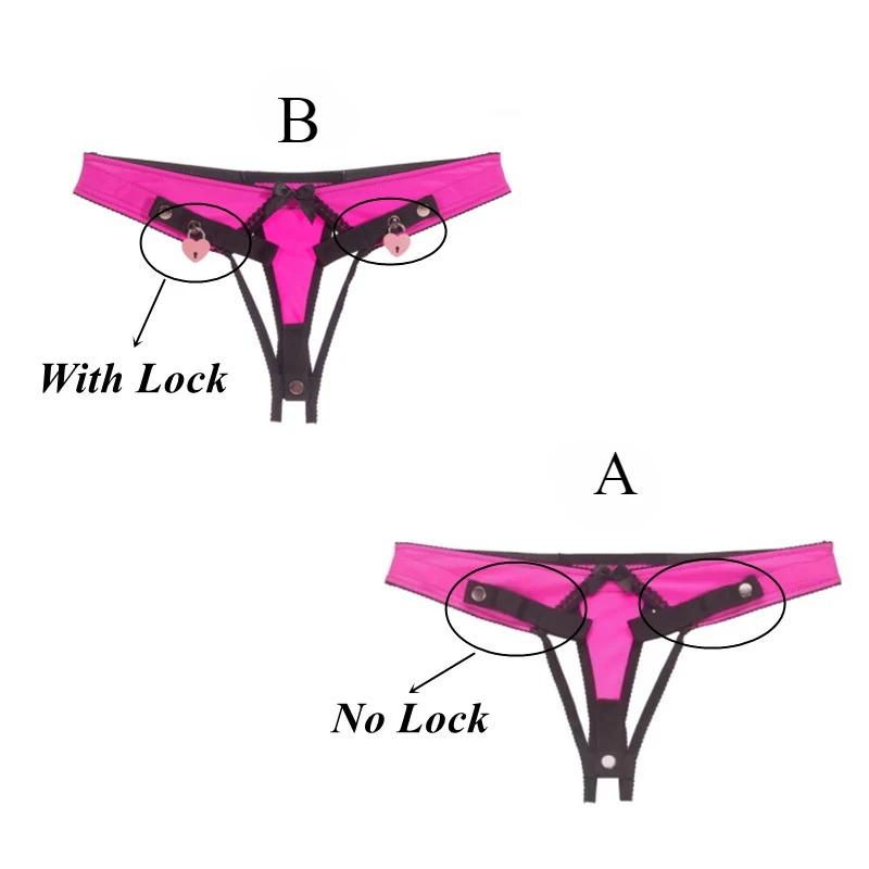 Sissy Training Lockable THONG, Chastity Panties, Anti-Falling Harness for Male Chastity Cage