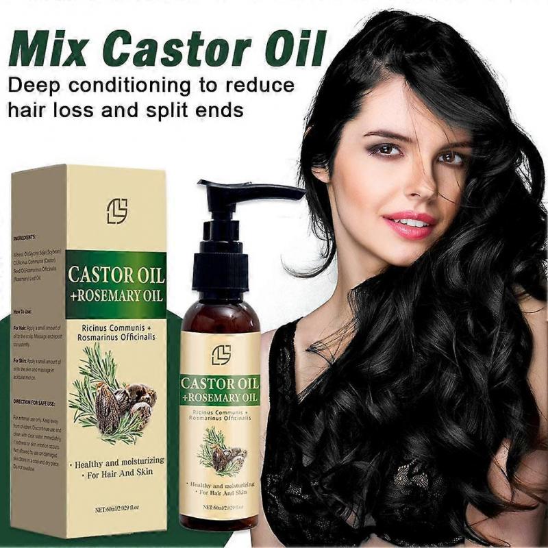 Pure Castor Oil For Hair 60g Deep Conditioning Treatment Reduces Hair Loss Split Ends Enhances Thickness Shine Long Lasting Moisturizer For Skin