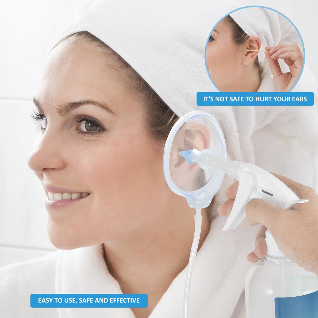 Ear Wax Removal Tool Ear Cleaning Kit Safe Ear Irrigation Kit Ear Flush Kit for Adults Kid, Ear Wax Washer Home Safe Ear Cleaner
