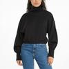 Puma Infuse Solid Color Sports High Neck Pullover Sweatshirt Women sweatshirt Black 531926-01