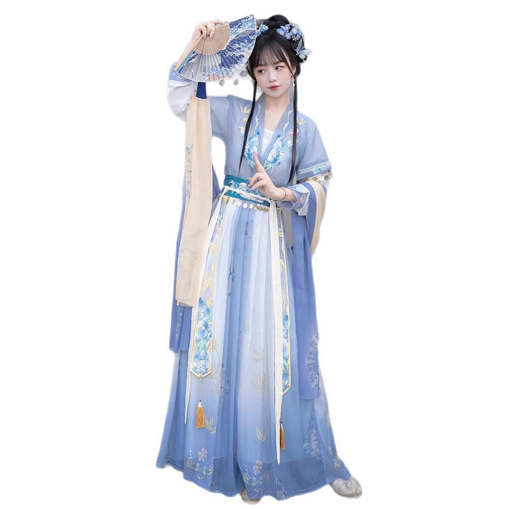 Pokolec dzwonkowy talia Pokolec Zizi spódnica haftowana styl chiński codzienny styl letni