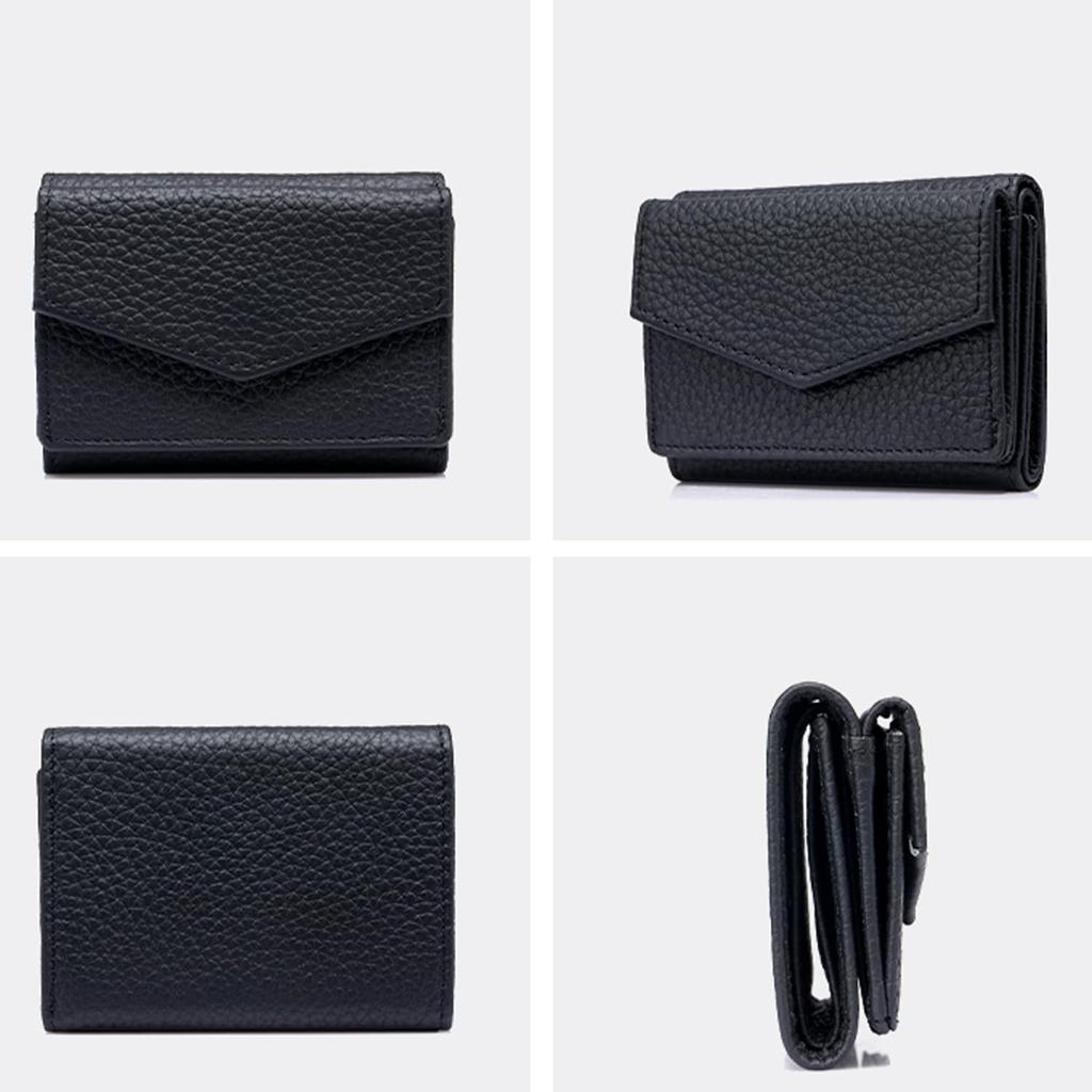 Bearneko Mini Wallet for Men and Women, Compact, Genuine Leather, Skimming Prevention, Holds 7 Cards, Tri-fold Wallet, Slim Wallet, Large Capacity,